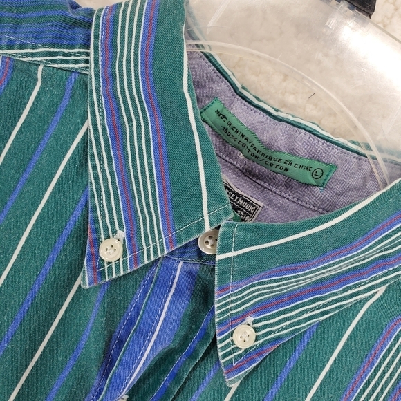 Vtg McIntosh Seymoor Shirt Mens L Button Down Multicolor Striped Pockets Cotton - Picture 10 of 14